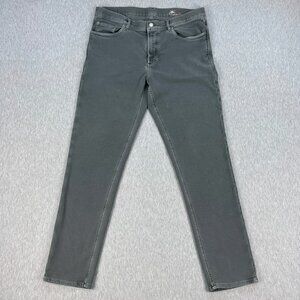 Faherty Stretch Terry 5-Pocket Pant Mens 36x31 Slate Gray Tapered MBC0020-SLT